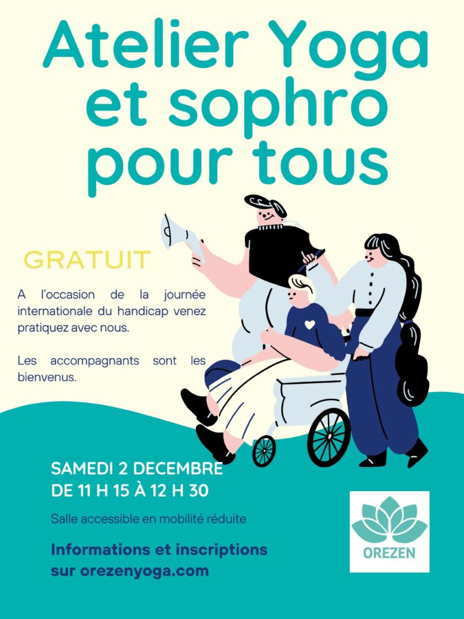 Quinzaine internationale du handicap : atelier de Yoga & sophro pour tous à Lyon 9