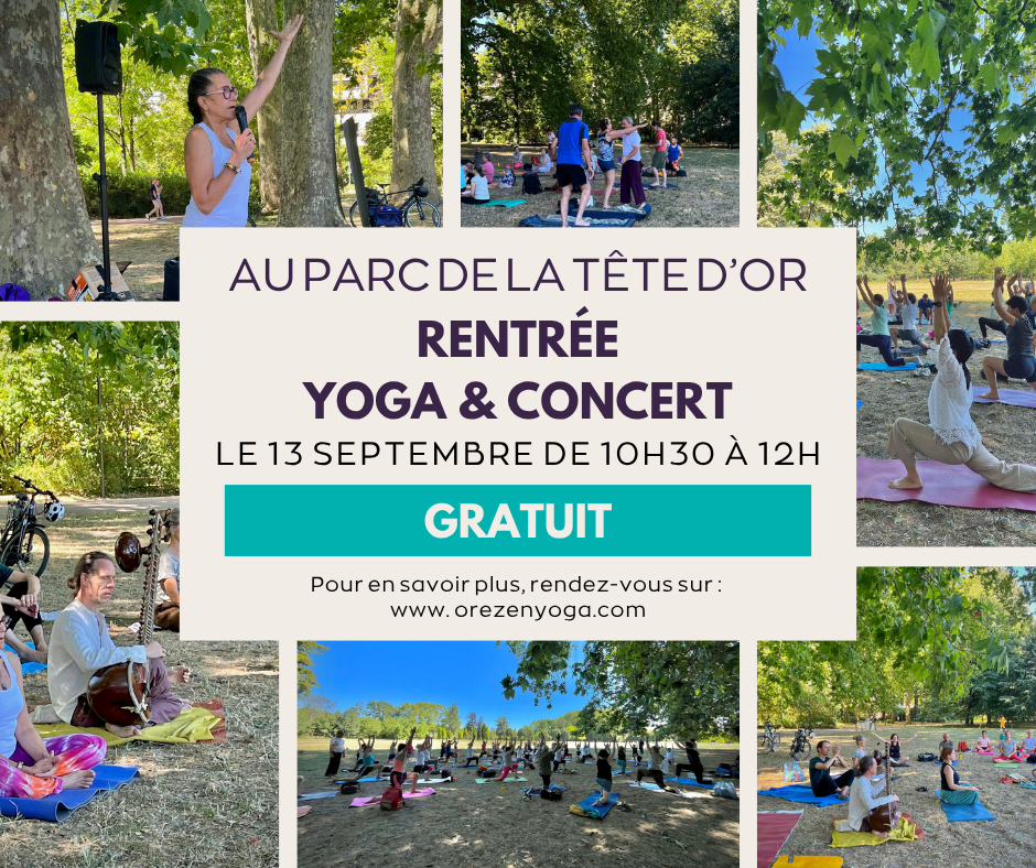 Rentrée Yoga & Concert au parc de la Tête d'Or. Venez célébrer avec nous la rentrée !